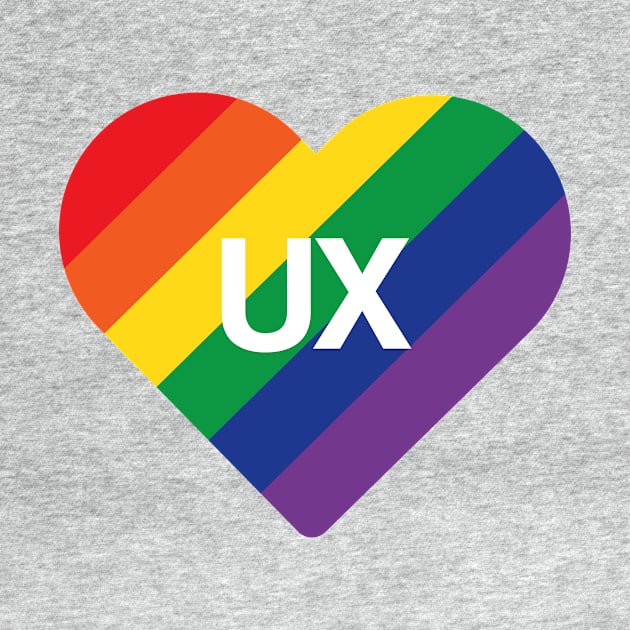 UX Love, Heart UX, UX Design, LGBTQ Design, Equality Design by PrettyGoodVibes